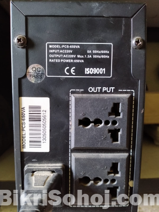 HP brand desktop computer and UPS